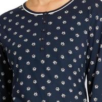 Hajo nachthemd blauw met all-over print - thumbnail