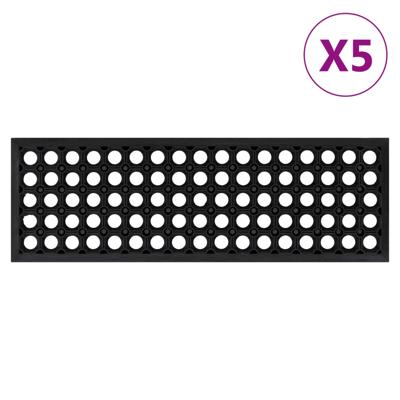VidaXL Trapmatten 5 st 25x75 cm rubber VidaXL Trapmatten 5 st 25x75 cm rubber
