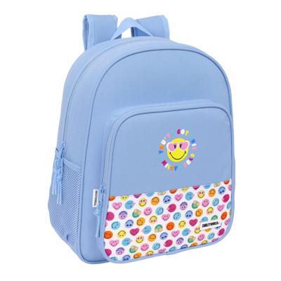 Schoolrugzak Smiley Joyful Blauw Multicolour 32 x 38 x 12 cm