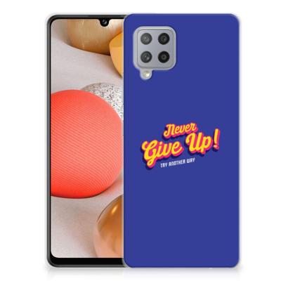 Samsung Galaxy A42 | Siliconen hoesje | met naam Never Give Up Samsung Galaxy A42 | Siliconen hoesje | met naam Never Give Up