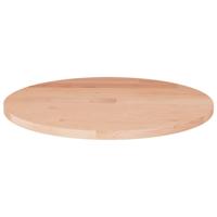 Tafelblad rond 30x1,5 cm onbehandeld massief eikenhout - thumbnail