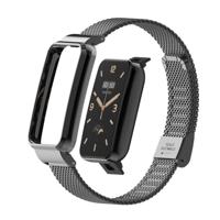 Milanese bandje met case - Zwart - Xiaomi Smart band 7 Pro - thumbnail