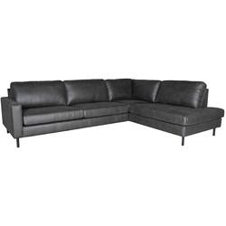 LABEL51 Hoekbank Genua - Antraciet - Microfiber - 2,5-Zits + Ottomane LABEL51 Hoekbank Genua - Antraciet - Microfiber - 2,5-Zits + Ottomane