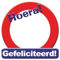 Kroonschild verkeersbord - Gefeliciteerd - thumbnail