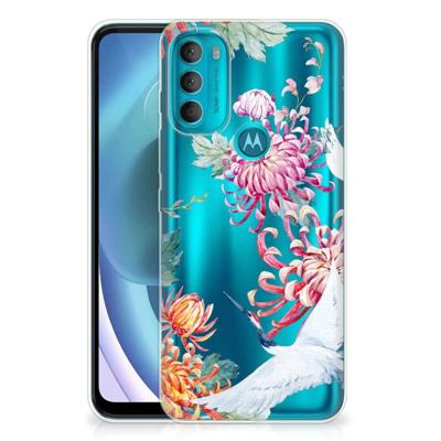 Motorola Moto G71 5G | TPU Hoesje | Bird Flowers Motorola Moto G71 5G | TPU Hoesje | Bird Flowers