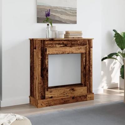 Haardombouw 90x30x90 cm bewerkt hout oud houtkleurig