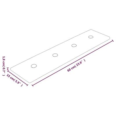 VidaXL Wandpanelen 12 st 1,08 m² 60x15 cm kunstleer grijs - thumbnail