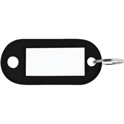 Sleutellabel Pavo kunststof zwart 100 stuks