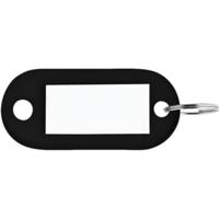 Sleutellabel Pavo kunststof zwart 100 stuks - thumbnail