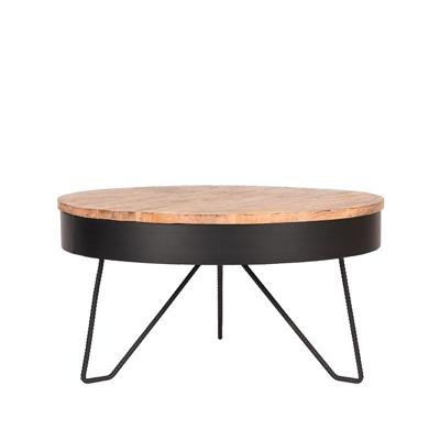 LABEL51 salontafel 'Saran' 80x80x43 cm, kleur Zwart