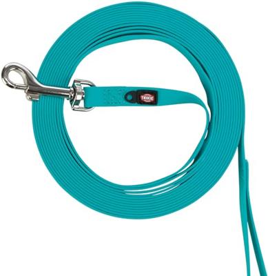 TRIXIE HONDENRIEM EASY LIFE SLEEPLIJN OCEAAN BLAUW / TURQUOISE 5 MTRX1,3 CM
