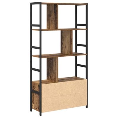 Boekenkast Oud hout 80 x 30 x 155,5 cm Bewerkt hout - thumbnail
