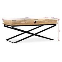 Salontafel 110x55x42 cm massief mangohout - thumbnail