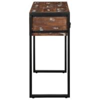 Wandtafel 100x35x75 cm massief gerecycled hout meerkleurig - thumbnail