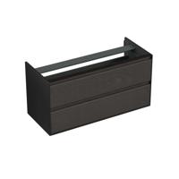 Onderkast Forzalaqua Reno 120x51x60 Cm 2 Lades Softclose Eiken Black Oiled - thumbnail