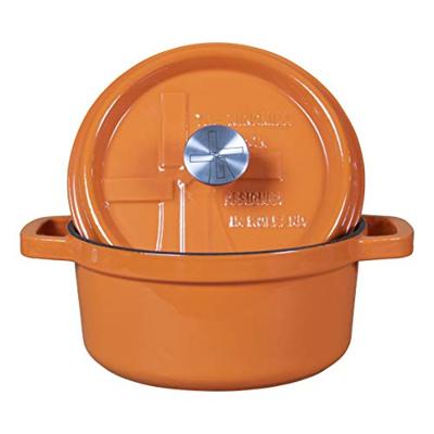 Solinger the windmill premium gietijzeren braadpan 2.5l oranje/emaille - thumbnail