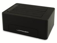 LC-Power LC-DOCK-C basisstation voor opslagstations USB 3.1 (3.1 Gen 2) Type-C Zwart - thumbnail