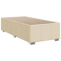 Boxspring met matras stof crèmekleurig 90x200 cm - thumbnail