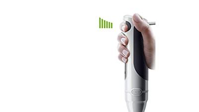 Braun MQ7020 WH Staafmixer 1000 W BPA-vrij, Traploze snelheidsinstelling, Met mixbeker Wit, Zilver