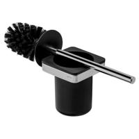 Toiletborstel met Houder Geesa Frame Zwart Chroom - thumbnail