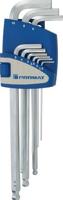 Promat/Tecwerk Haakse schroevendraaierset | 9-delig kunststof houder | SW 1,5-10 mm | lang kogelkop - 4000825111 - thumbnail