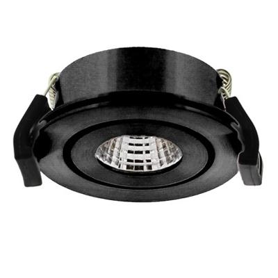 Klemko Venice LED-inbouwspot zwart 3,3W 30 lumen COB LED 2700K 863743