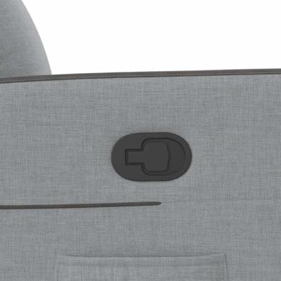 Fauteuil verstelbaar stof lichtgrijs Fauteuil verstelbaar stof lichtgrijs