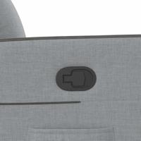 Fauteuil verstelbaar stof lichtgrijs - thumbnail