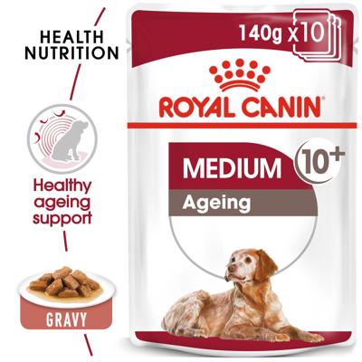 Royal Canin Medium Ageing natvoer hond (in saus) 1 doos (10 x 140 g) - thumbnail