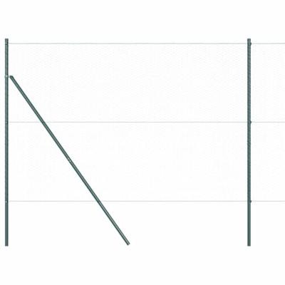 VidaXL Afrasteringspaal groen 10 x 1,5 m (25 mm gaas) staal en pvc
