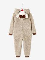 Onesie "Rendier" pluche-effect jongen mixed beige - thumbnail