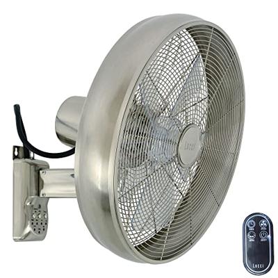 Lucci AIR BC Wandventilator 50 W (Ø x h) 410 mm x 460 mm Chroom Zwenkbaar