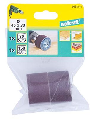 Wolfcraft 2038000 Schuurhuls Korrelgrootte (num) 80, 150 (Ø x h) 45 mm x 30 mm 1 stuk(s)