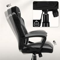 Huzaro FORCE 2.5 GREY MESH Gaming leunstoel Zitgedeelte van mesh Zwart, Grijs - thumbnail