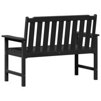Tuinbank met kussen Zwart 120 x 59 x 88cm Kunststof - thumbnail