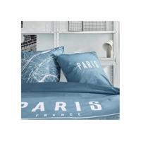 Beddengoedset - TODAY - JAVA - 2 personen - 240x220 cm - Katoen - Parijs print - Blauw - thumbnail