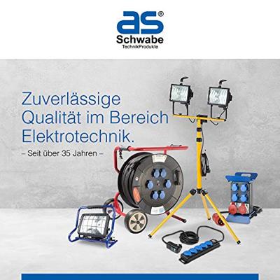 AS Schwabe 70413 Stroom Verlengkabel 16 A Oranje 5 m H07BQ-F 3G 1,5 mm² Spiraalkabel