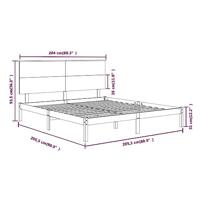 Bedframe zonder matras massief grenenhout 200x200 cm - thumbnail