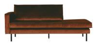 WOOOD Daybed 'Rodeo' Links, Velvet, kleur Roest - thumbnail