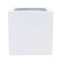 Pottery Pots Glossy Block 40x40x40 cm wit vierkante plantenbak - thumbnail