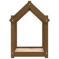 Hondenmand 61x50x70 cm massief grenenhout honingbruin - thumbnail