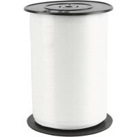 Creativ Company Cadeaulint, b: 10 mm, glossy, wit, 250 m/ 1 rol - thumbnail