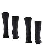 FALKE 2-paar Happy heren sokken - Katoen hoge mannen sokken - Ademend - thumbnail