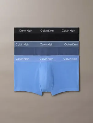 Calvin Klein 3-Pack Low Rise Trunks lage boxershort - Icon Cotton Stretch - S - Blauw - Onderbroek - Ondergoed - S - Onderbroek - Ondergoed