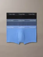 Calvin Klein 3-Pack Low Rise Trunks lage boxershort - Icon Cotton Stretch - S - Blauw - Onderbroek - Ondergoed - S - Onderbroek - Ondergoed - thumbnail