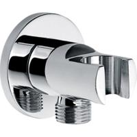 Xellanz Wandaansluitbocht met handdouchehouder rond 1/2" chroom - thumbnail