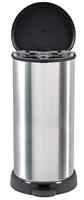Curver pedaalemmer decobin ovaal 40l zilver - thumbnail