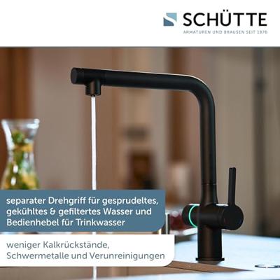 Schutte AQUASTAR PREMIUM spoelwater mengkraan | + Koel- en filtersysteem | Mat Zwart - 99960 Schutte AQUASTAR PREMIUM spoelwater mengkraan | + Koel- en filtersysteem | Mat Zwart - 99960