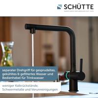 Schutte AQUASTAR PREMIUM spoelwater mengkraan | + Koel- en filtersysteem | Mat Zwart - 99960 - thumbnail