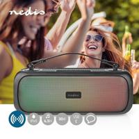 Nedis SPBB316BK Bluetooth® Party Boombox 4.5 Hrs 2 30 W Media Afspeelmogelijkheden: Aux / Usb Ipx5 Koppelbaar Handgreep Feestverlichting Zwart - thumbnail